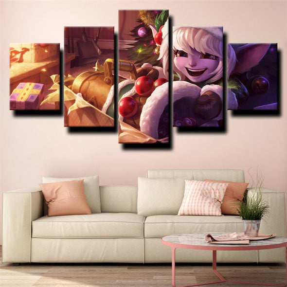 5 piece wall art canvas prints League of Legends Tristana home decor-1200（3）