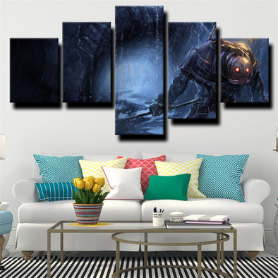 5 piece wall art canvas prints League of Legends Yorick home decor-1200 (1)