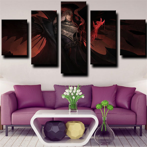 5 piece wall art canvas prints League of Legends decor picture-1227 (3)