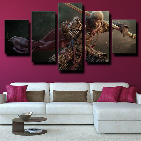 5 piece wall art canvas prints League of Legends home decor-1205 (2)