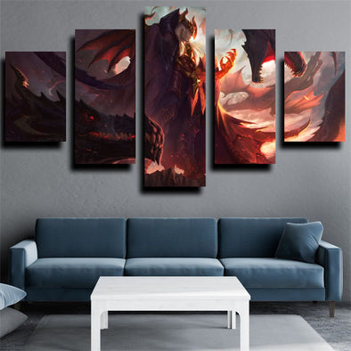 5 piece wall art canvas prints League of Legends wall picture-1226 (1)