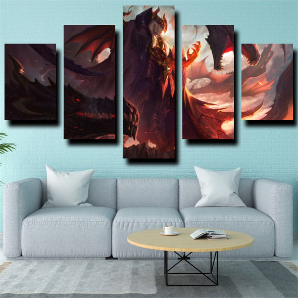 5 piece wall art canvas prints League of Legends wall picture-1226 (2)