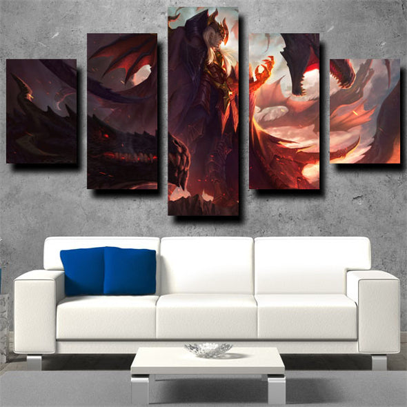 5 piece wall art canvas prints League of Legends wall picture-1226 (3)