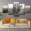 5 piece wall art canvas prints Les Parisiens live room decor-1222 (2)
