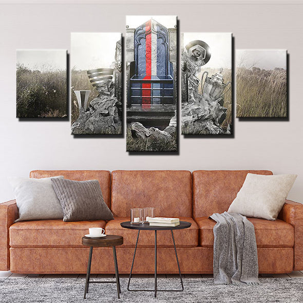 5 piece wall art canvas prints Les Parisiens live room decor-1222 (3)
