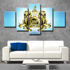 5 piece wall art canvas prints Lvy gold and blue live room decor-1214 (4)