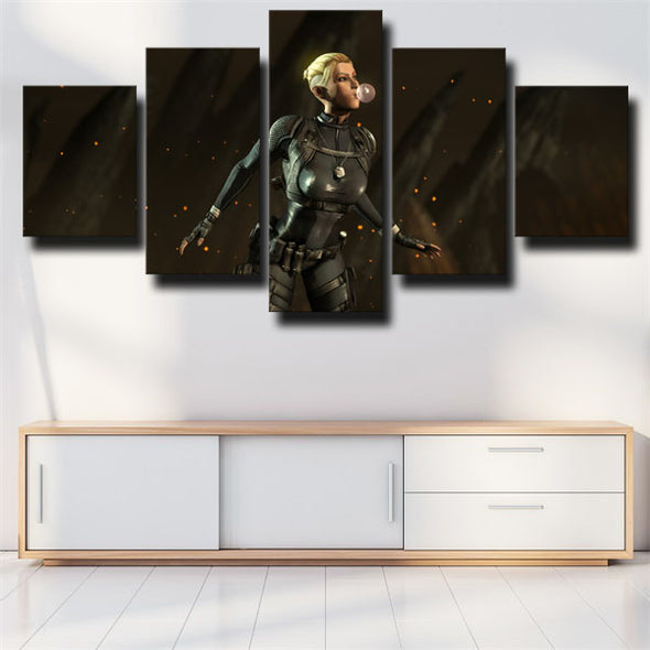 5 piece wall art canvas prints MKX characters Cassie Cage home decor-1505 (3)