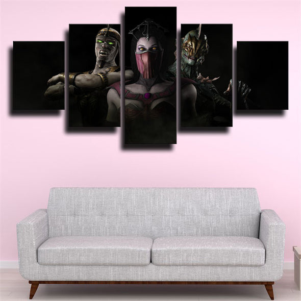 5 piece wall art canvas prints MKX full characters live room decor-1553 (1)