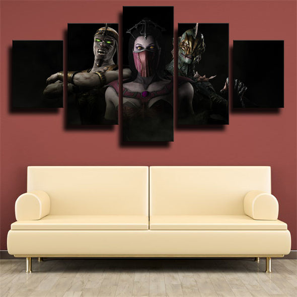 5 piece wall art canvas prints MKX full characters live room decor-1553 (2)