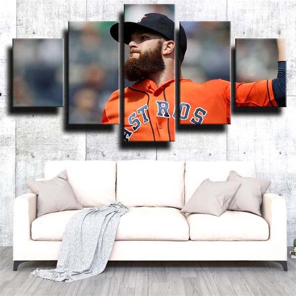 5 piece wall art canvas prints MLB HA Dallas Keuchel live room decor-1223 (2)