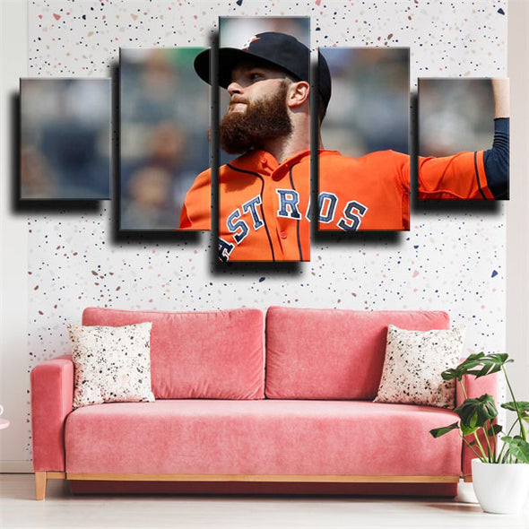 5 piece wall art canvas prints MLB HA Dallas Keuchel live room decor-1223 (4)