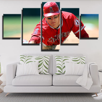 5 piece wall art canvas prints MLB LA Aange Mike Trout decor picture-1219 (1)