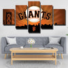 5 piece wall art canvas prints MLB The G-Men team LOGO home decor-1201 (2)