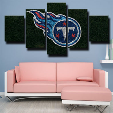 5 piece wall art canvas prints MLB Titans Badge home decor-1205 (1)