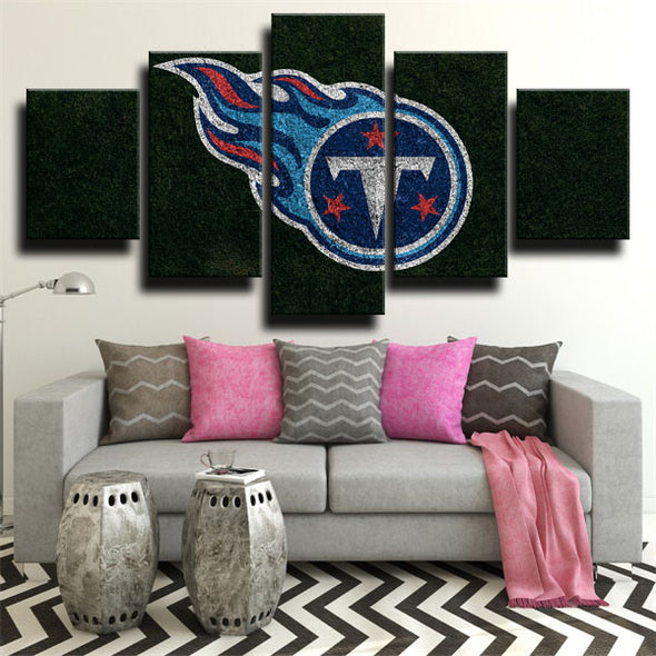 5 piece wall art canvas prints MLB Titans Badge home decor-1205 (2)