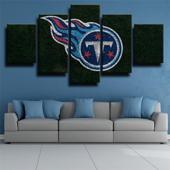 5 piece wall art canvas prints MLB Titans Badge home decor-1205 (3)