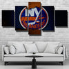 5 piece wall art canvas prints NY Islanders New badge live room decor-1201 (2)