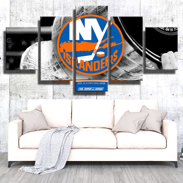 5 piece wall art canvas prints NY Islanders team standard wall picture-1201 (4)