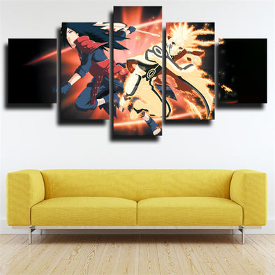 5 piece wall art canvas prints Naruto sasuke and naruto home decor-1705 (1)