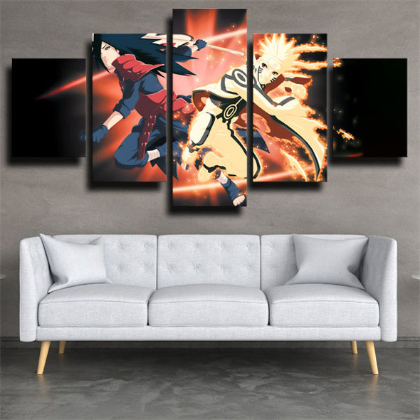 5 piece wall art canvas prints Naruto sasuke and naruto home decor-1705 (2)