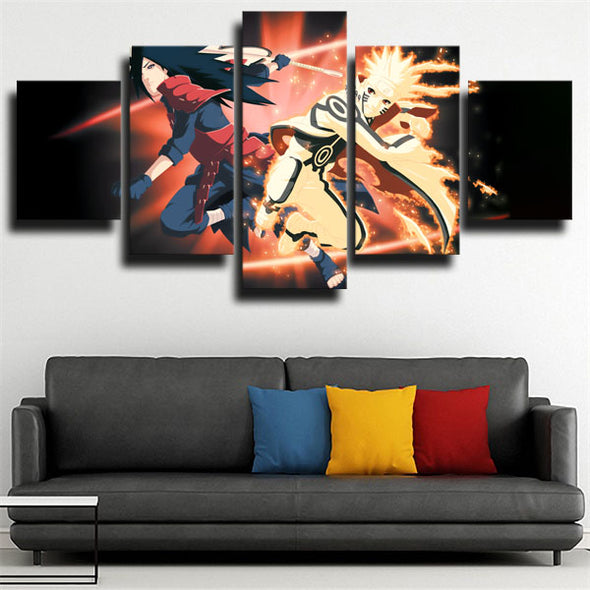 5 piece wall art canvas prints Naruto sasuke and naruto home decor-1705 (3)