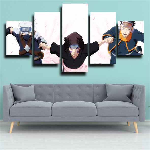 5 piece wall art canvas prints Naruto kakashi team home decor-1812 (2)