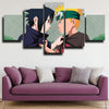 5 piece wall art canvas prints Naruto naruto vs sasuke decor picture-1801 (2)