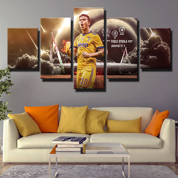 5 piece wall art canvas prints Old Lady Dybala introduce decor picture-1332 (2)