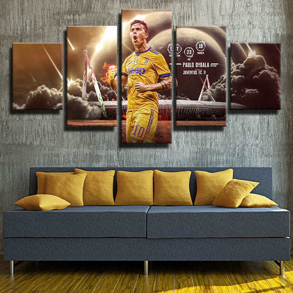 5 piece wall art canvas prints Old Lady Dybala introduce decor picture-1332 (3)