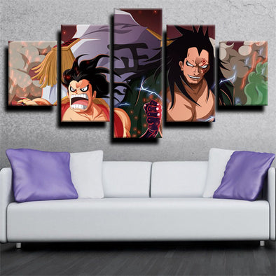 5 piece wall art canvas prints One Piece Monkey D. Dragon wall picture-1200 (1)