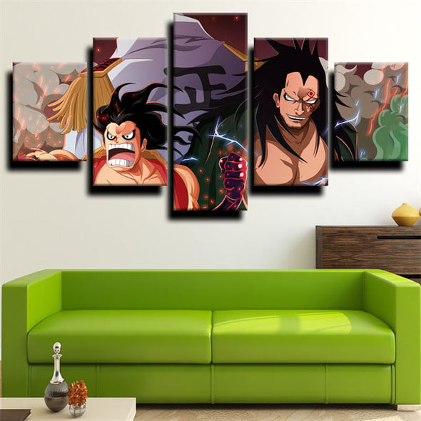 5 piece wall art canvas prints One Piece Monkey D. Dragon wall picture-1200 (2)