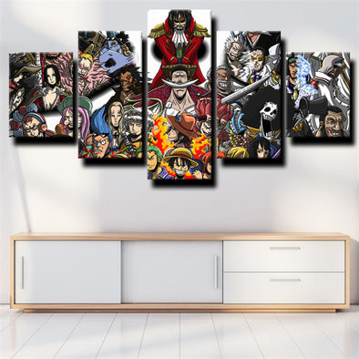5 piece wall art canvas prints One Piece Monkey D. Garp wall picture-1200 (1)