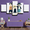 5 piece wall art canvas prints One Piece Portgas D. Ace decor picture-1200 (3)