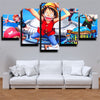 5 piece wall art canvas prints One Piece Straw Hat Luffy wall picture-1200 (3)