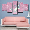 5 piece wall art canvas prints Phoenix pink ice logo live room decor-1203 (1)