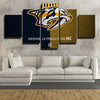 5 piece wall art canvas prints Preds blue and yellow home decor-1208 (4)