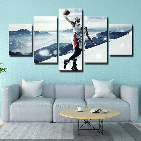 5 piece wall art canvas prints Raptors Heir Canada home decor-1225 (4)