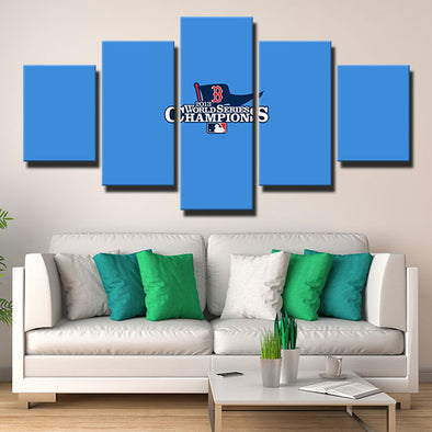 5 piece wall art canvas prints Red Sox Blue wall art live room decor-50022 (1)