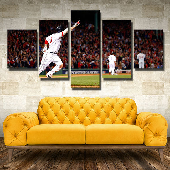 5 piece wall art canvas prints Red Sox Mitch Moreland decor picture-5003 (2)
