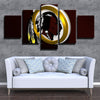 5 piece wall art canvas prints Redskins 3d logo live room decor-1213 (2)