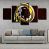 5 piece wall art canvas prints Redskins 3d logo live room decor-1213 (3)