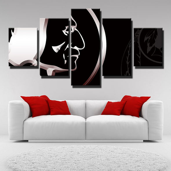 5 piece wall art canvas prints Redskins Simplicity home decor-1214 (3)