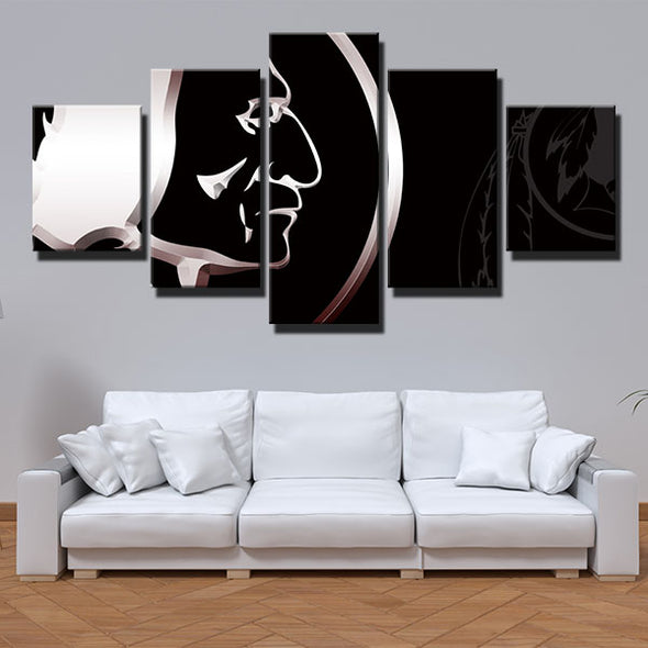 5 piece wall art canvas prints Redskins Simplicity home decor-1214 (4)