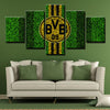 5 piece wall art canvas prints Schwarz-Gelb green home decor-1217 (2)