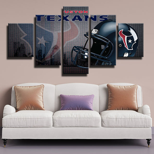 5 piece wall art canvas prints Texans Helmet live room decor-1214 (2)