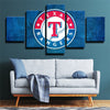 5 piece wall art canvas prints Texas Rangers Symbol home decor1241 (2)