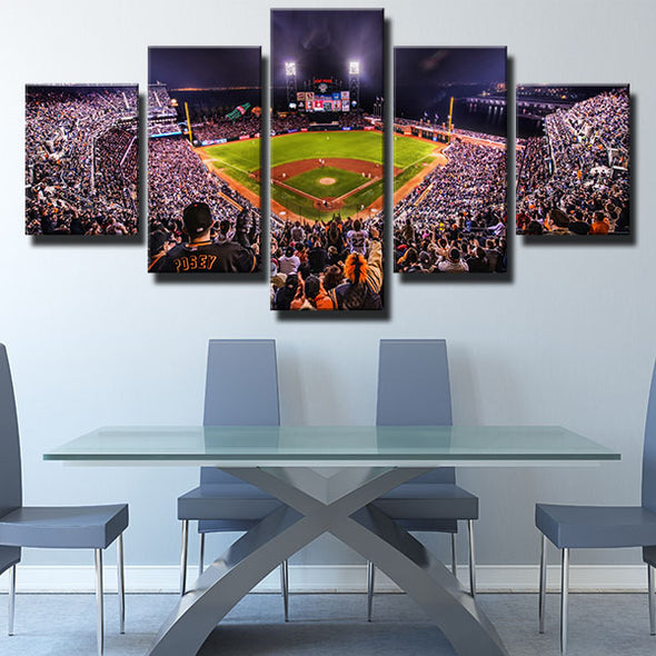 5 piece wall art canvas prints The G's home panoramic view decor picture-1201 (4)