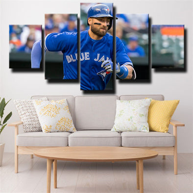 5 piece wall art canvas prints The Jays Kevin Pillar wall picture-1226 (1)