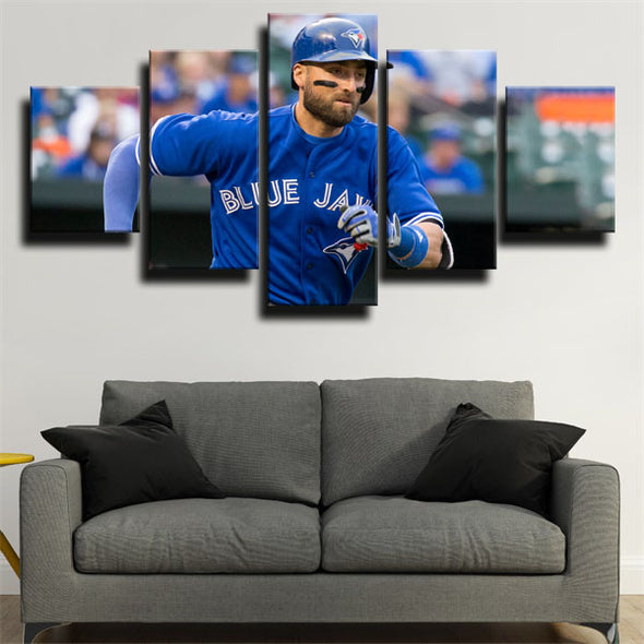 5 piece wall art canvas prints The Jays Kevin Pillar wall picture-1226 (3)