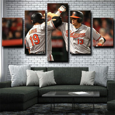 5 piece wall art canvas prints The O's wall picture-1225(1)